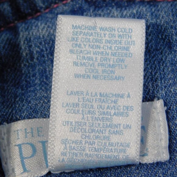 The Childrens Place Girl 6-9 Months Denim Pink Fleece Lined Carpenter Overalls - Picture 7 of 10